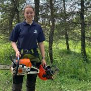 Hannah Munro is loving life as part of Balcaskie Estate’s forestry team.