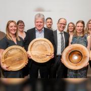 All of the winners from the Confor Awards 2024, including Rodney Shearer of Elsoms Trees won the top award for Dedicated Service to Forestry (centre)