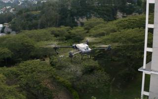 A specially-prepared drone is central to the scheme