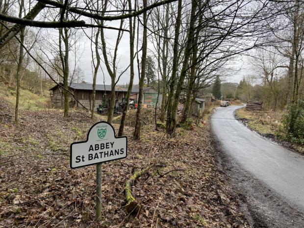 Forestry Journal: The sign on entering the hamlet.