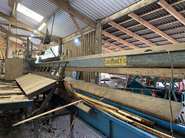 Forestry Journal: Abbey’s resaw is a Laimet 120 from Finland. Installed in 1993, it has been at the heart of the sawmill’s production process since then.