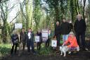 Friends of Becky Addy Wood protesting about tree works in March 2022