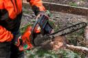 Stock image of a chainsaw used for illustrative purposes only