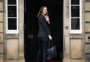 Mairi McAllan on her way into Bute House on Wednesday ahead of her promotion