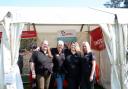 Corrina Urquhart, Mandy Maynard, Becky Bowden and Rosa Doughty on the Lantra stand.