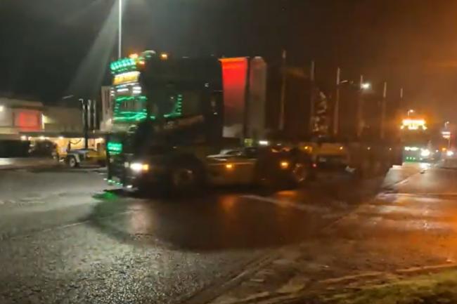 A large convoy of lorries helped to raise thousands for charity
