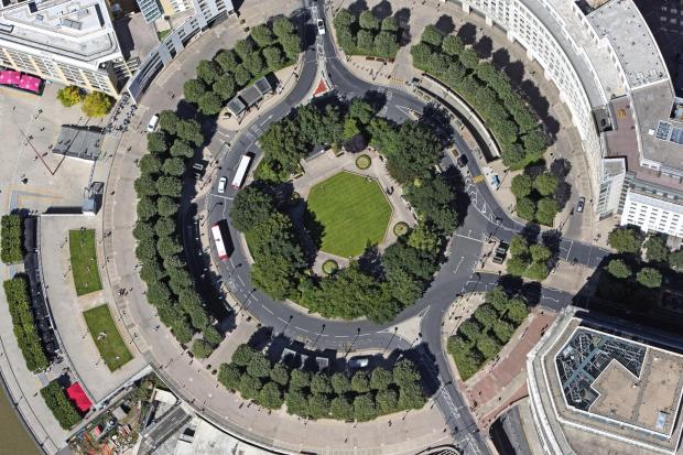 Forestry Journal: Canary Wharf’s trees from the air.