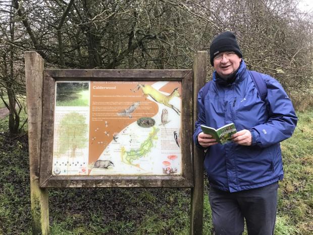 Forestry Journal: The author pictured with the book that inspired these walks of discovery.