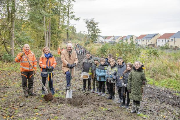 Forestry Journal: Councillor Fitzpatrick and helpers at the tree-planting event.