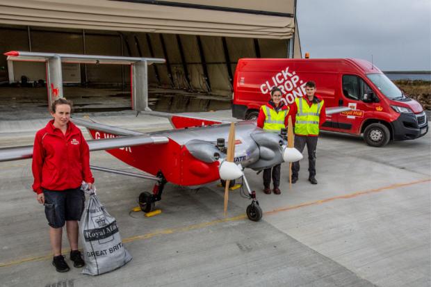The Royal Mail drones can carry up to 100kg of mail