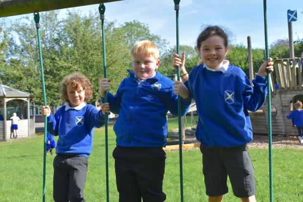 Pupils at St Andrew's Primary School near Shaftesbury. Picture: SAST