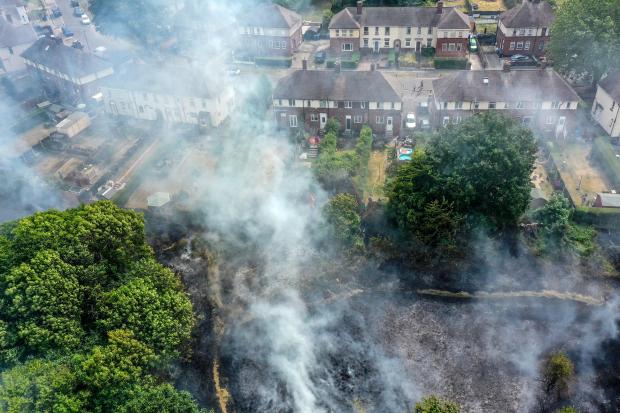Forestry Journal: Firefighters contain a wildfire that encroached on nearby homes in the Shiregreen area of Sheffield on July 20, 2022 in Sheffield, England
