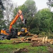 The specially modified Doosan DX190W-5 wheeled excavator is already turning heads