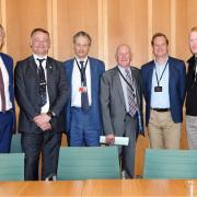 Ben Lake MP; Scott Cooper, Forestry England; Lord Colgrain; Lord Clark; Stuart Goodall, Confor; Richard Hunter, Confor.