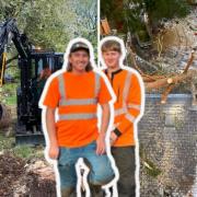 Alban (pictured left with Coby) has managed to built up Alban Tree Care over the last two decades